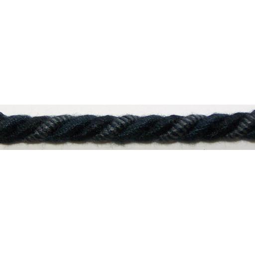 Haddon 12.5mm Cord - Colour Black/Charcoal