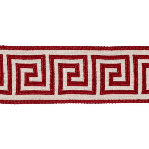 Greek Key 50mm Braid - Cherry